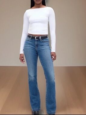 GAP Jeans Womens Size 6 Medium Wash 2007 Mid Rise Stretch Flare Denim Y2K EUC